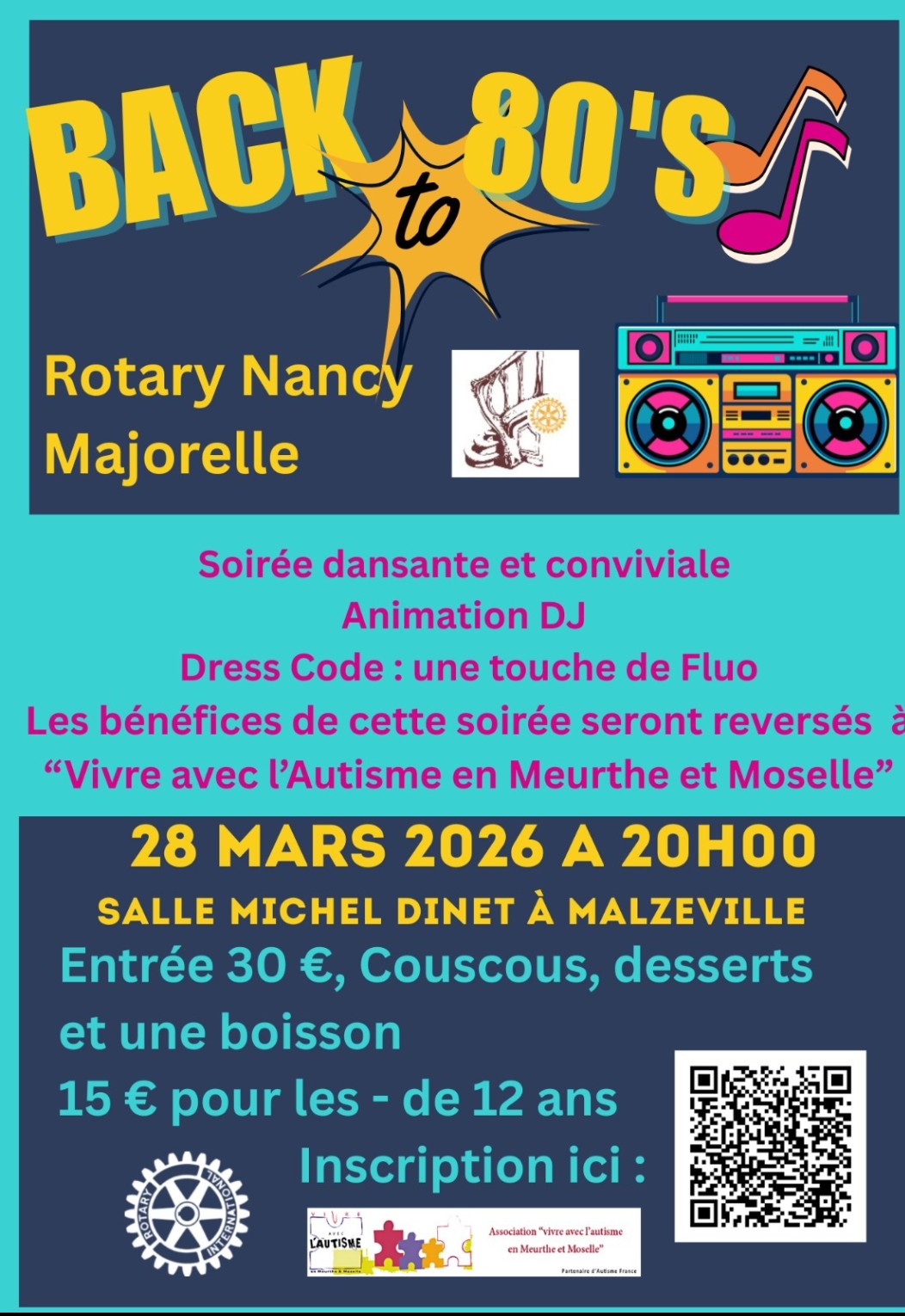 flyer soirée années 80 new
